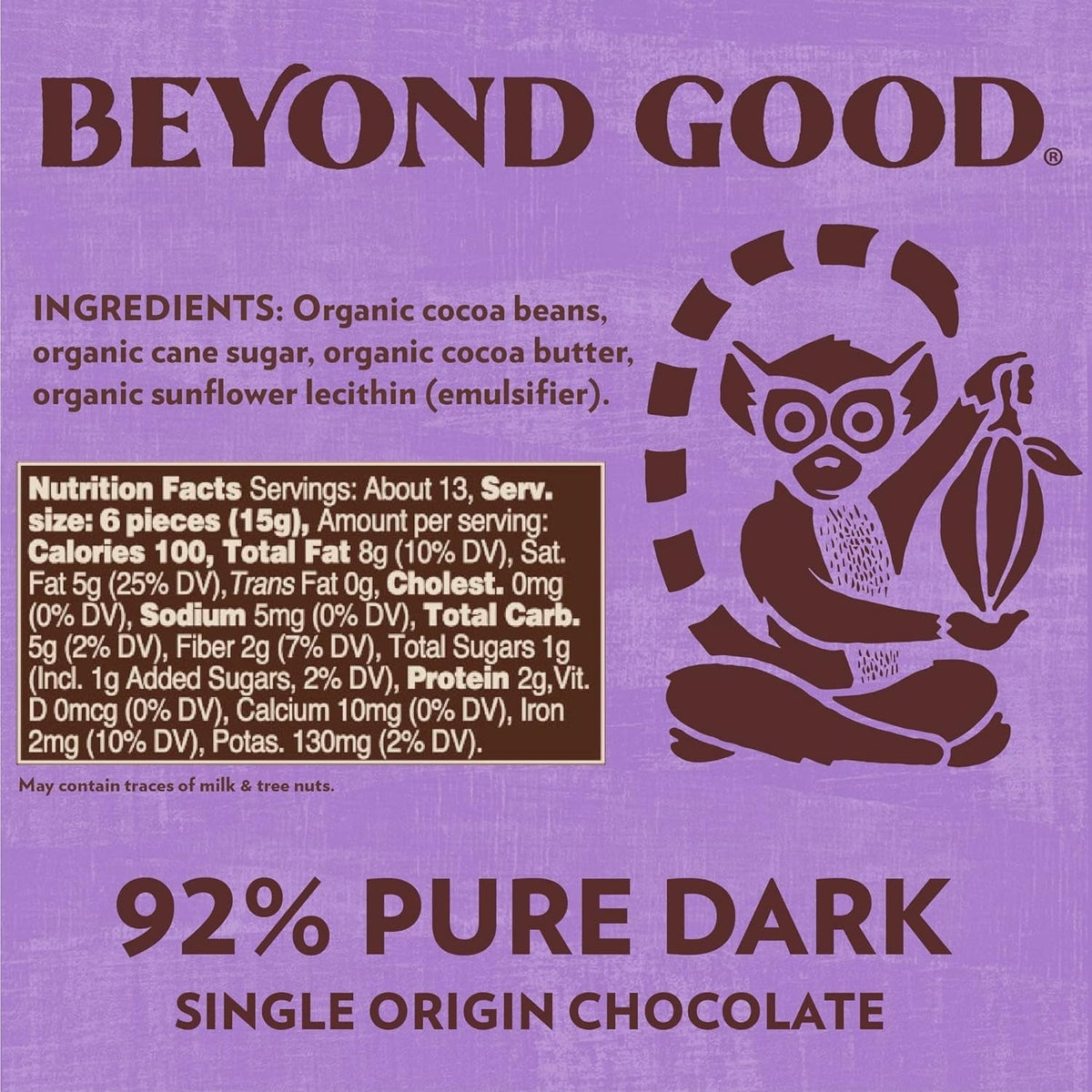 Chocolate | 92% Pure Dark Chocolate Melts, 7Oz Pack | USDA Organic, Direct Trade, Vegan, Kosher, Non-Gmo | Single Origin Uganda Chocolate Perfect for Snacking or Baking