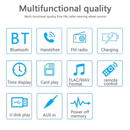 Podofo Autoradio 12V 1Din Car Radio Bluetooth Car Stereo In-Dash Car Audio Phone AUX-IN Fm/Usb/Radio Remote Control MP3 Player