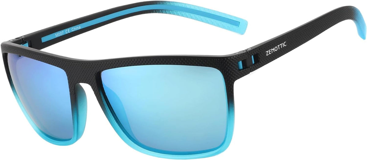 Polarized Sunglasses for Men Lightweight TR90 Frame UV400 Protection Square Sun Glasses