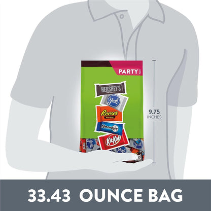 Hershey Assorted Chocolate Flavored Snack Size, Candy Party Pack, 33.43 Oz