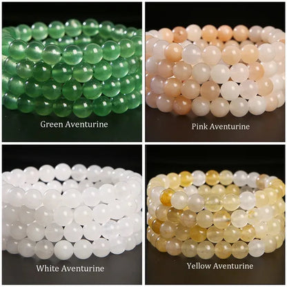 8mm Tiger Eye/Amethyst/Aquamarine/Agate/ Gemstone Bracelet Round Beads Stretch Bracelet Handmade Chakra Healing Stone Jewelry for Women Men Girls
