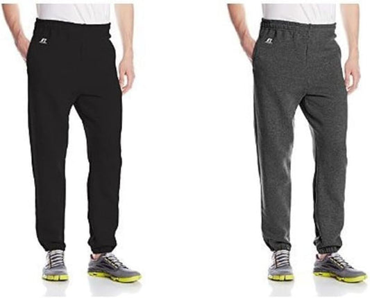Men'S Dri Power Fleece Elastic Bottom Sweatpants, Relaxed Fit, Moisture Wicking, with or without Pockets