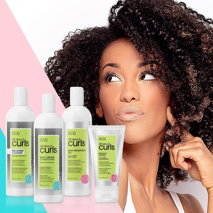 All about Curls High Definition Gel | Crunchless Ultra Hold | Define, Moisturize, De-Frizz | All Curly Hair Types