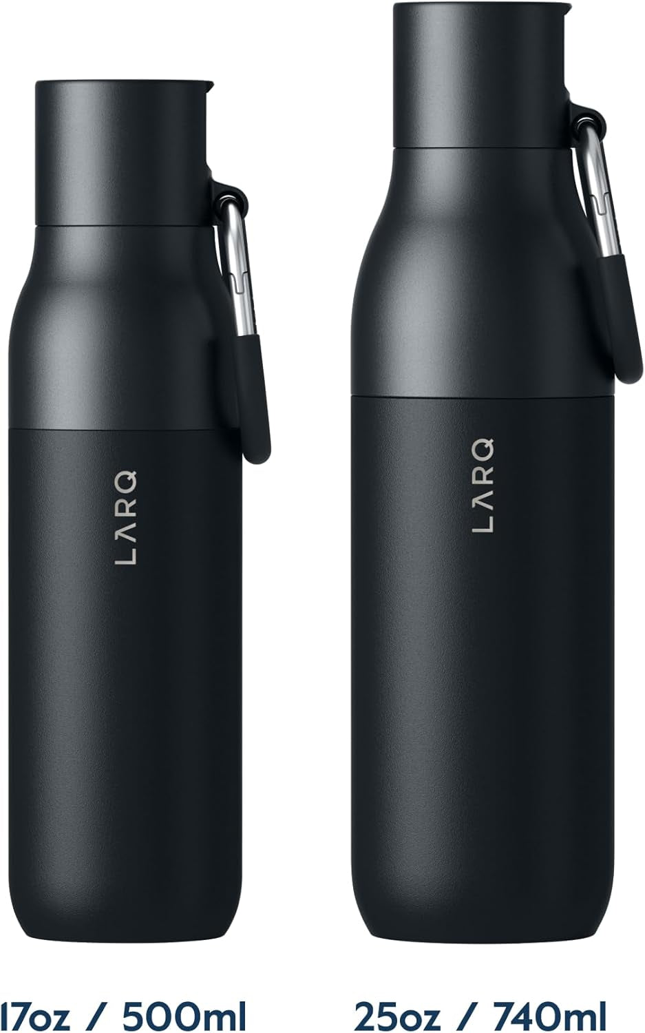 Bottle Flip Top 25 Oz - Insulated Reusable Stainless Steel Water Bottle with Straw | Thermos, BPA Free | for Sports, Gym, and Travel | Keep Drinks Cold for 24 Hours | Obsidian Black