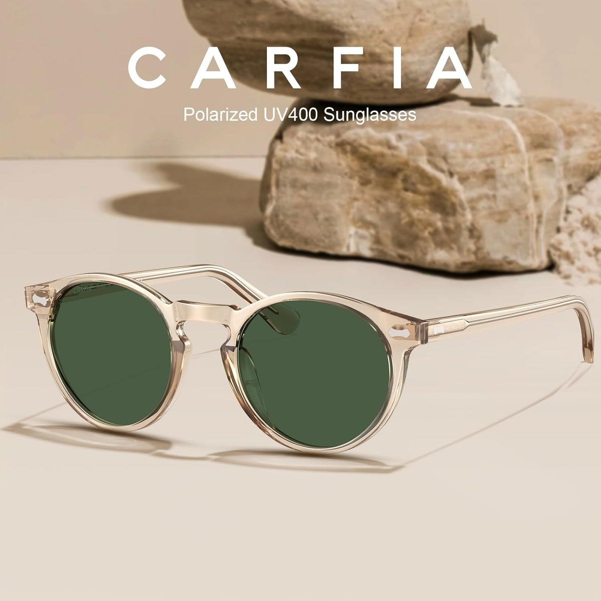 Vintage Polarized Sunglasses for Men UV400 Protection Retro Fashion Eyewear Hand-Crafted Acetate Frame CA5288L