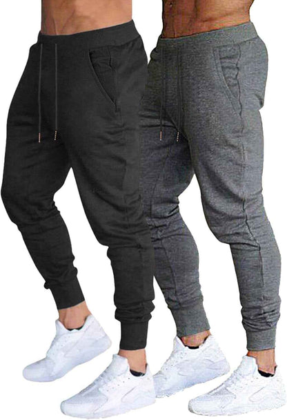 Men'S Slim Joggers Workout Pants for Gym Running and Bodybuilding Athletic Bottom Sweatpants with Deep Pockets