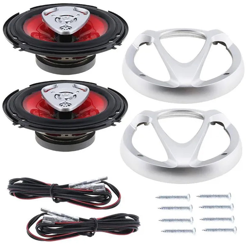 2Pcs 6.5 Inch 220W Car Hifi Coaxial Speaker Door Auto Audio Music Stereo Full Range Frequency Speakers for Cars