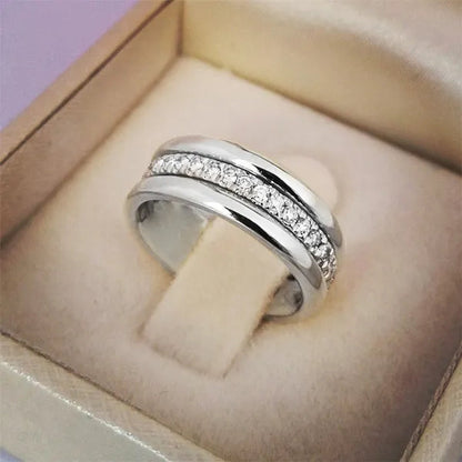 Shining Women Men Fashion Jewelry 925 Sterling Silver Diamond Ring Wedding Accessories Gift Engagement Party Gemstone Rings Size 5-13