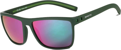 Polarized Sunglasses for Men Lightweight TR90 Frame UV400 Protection Square Sun Glasses