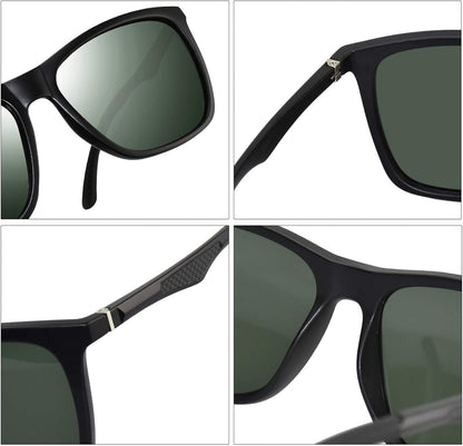 Polarized Sunglasses for Men Aluminum Mens Sunglasses Driving Rectangular Sun Glasses for Men/Women