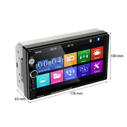 7" Bluetooth HD Touch Screen Car Stereo Radio 2DIN Car MP5 Player FM/USB/AUX/SD Function with Steering Wheel Control +Cam(Optional)