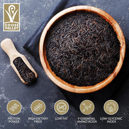Natural Wild Rice - Family Reserve 5 Lbs - Variety of Jumbo High Fiber and High Protein Whole Grain Rice for Healthy Heart