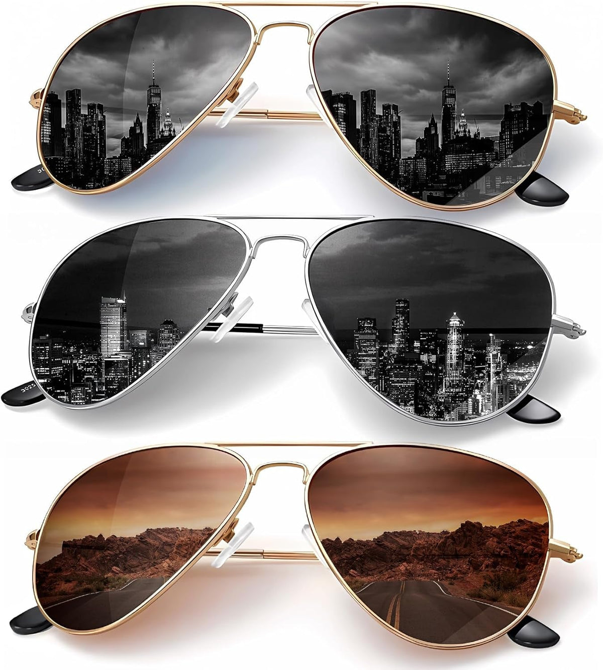 Classic Aviator Sunglasses for Men Women Driving Sun glasses Polarized Lens UV Blocking
