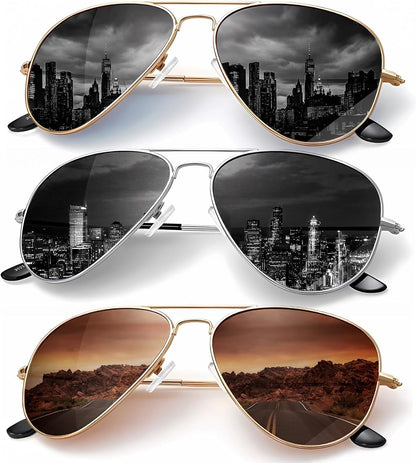 Classic Aviator Sunglasses for Men Women Driving Sun glasses Polarized Lens UV Blocking