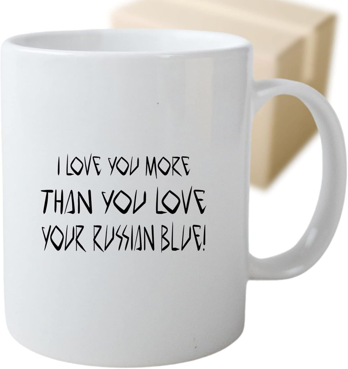 Coffee Mug Russian Blue Russian Blue Valentine Day Russian Blue Present More than You Love Russian Blue Cup Funny Gifts For, Family, Coworker, Father, Mother on Holidays, Year, 264805