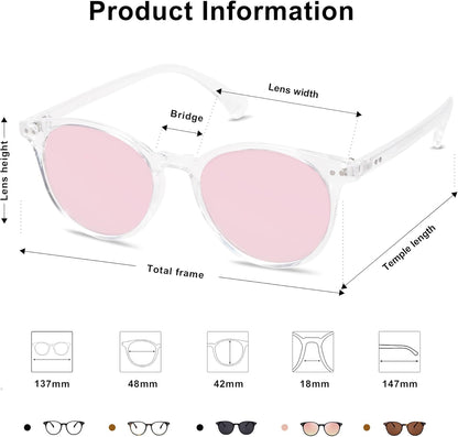 Small round Classic Polarized Sunglasses for Women Men Vintage Style UV400 Lens SJ2113
