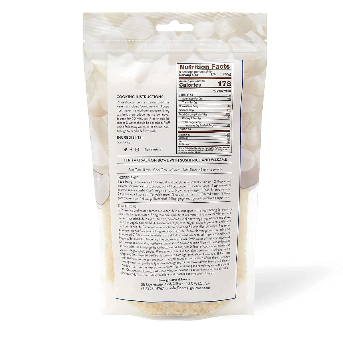Natural Foods Sushi Rice (16 Oz/Bag X 6 Pack) - White Sticky Short Grain - Vegan, Non-Gmo, Made in USA, - Sushi, Rice Ball, and Everyday Japanese Dishes - Resealable Packaging