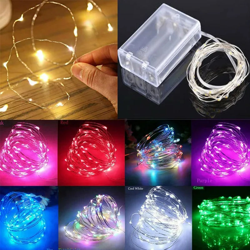 2020 1M - 10M LED Fairy String Lights Fairy Light Battery Operated For Christmas Xmas Party Home Decor LED Strings & Decoration Lights