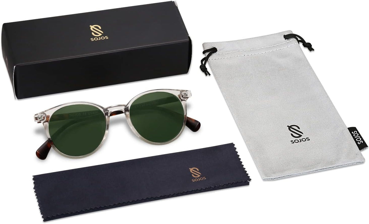 Small Round Classic Polarized Sunglasses for Women Men Vintage Style UV400 Lens SJ2113