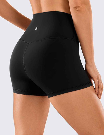 Women'S Naked Feeling Biker Shorts - 3 Inches High Waisted Yoga Workout Running Spandex