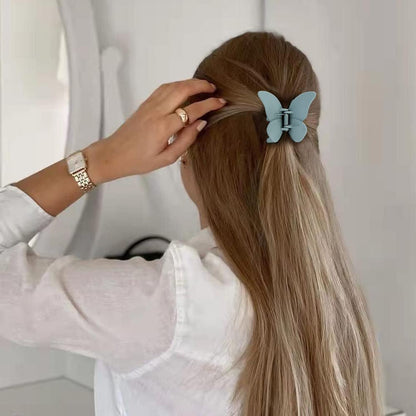 Butterfly Hair Accessories - Matte Claw Clips for Women and Girls, 4Pcs 2.6" Hair Clamps and Jaw Clips for Thin to Medium Hair
