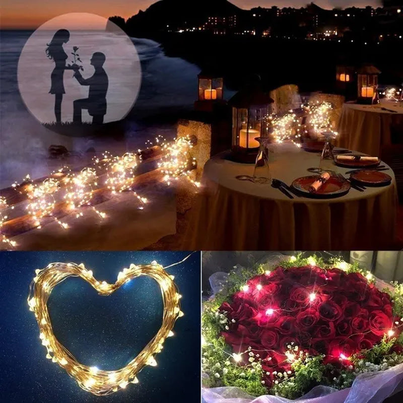 2020 1M - 10M LED Fairy String Lights Fairy Light Battery Operated For Christmas Xmas Party Home Decor LED Strings & Decoration Lights