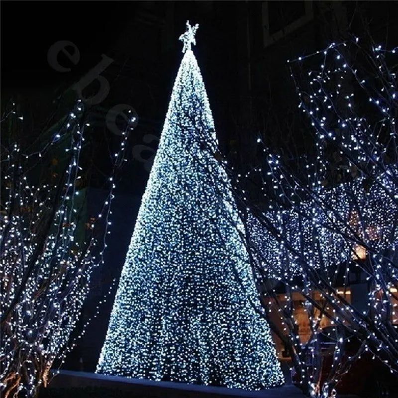 8 modes Solar String Lights 50/100/200 LED 8 Modes Solar Powered Xmas Outdoor Lights Waterproof Starry Christmas Fairy Lights for Indoor Gardens Homes Wedding
