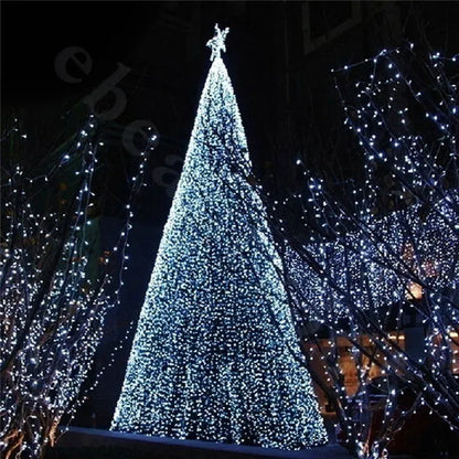 8 modes Solar String Lights 50/100/200 LED 8 Modes Solar Powered Xmas Outdoor Lights Waterproof Starry Christmas Fairy Lights for Indoor Gardens Homes Wedding