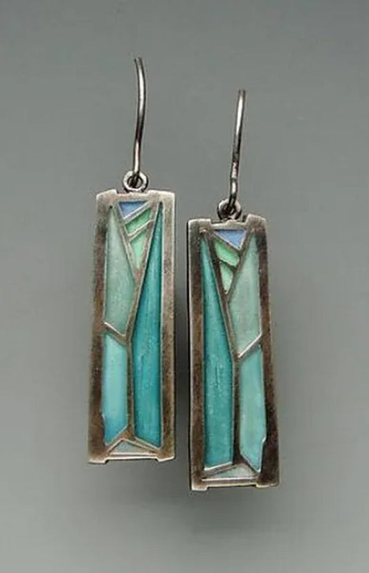 1 Pair 925 Silver One-of-a-Kind Peacock Multicolored - Fire Labradorite Earrings