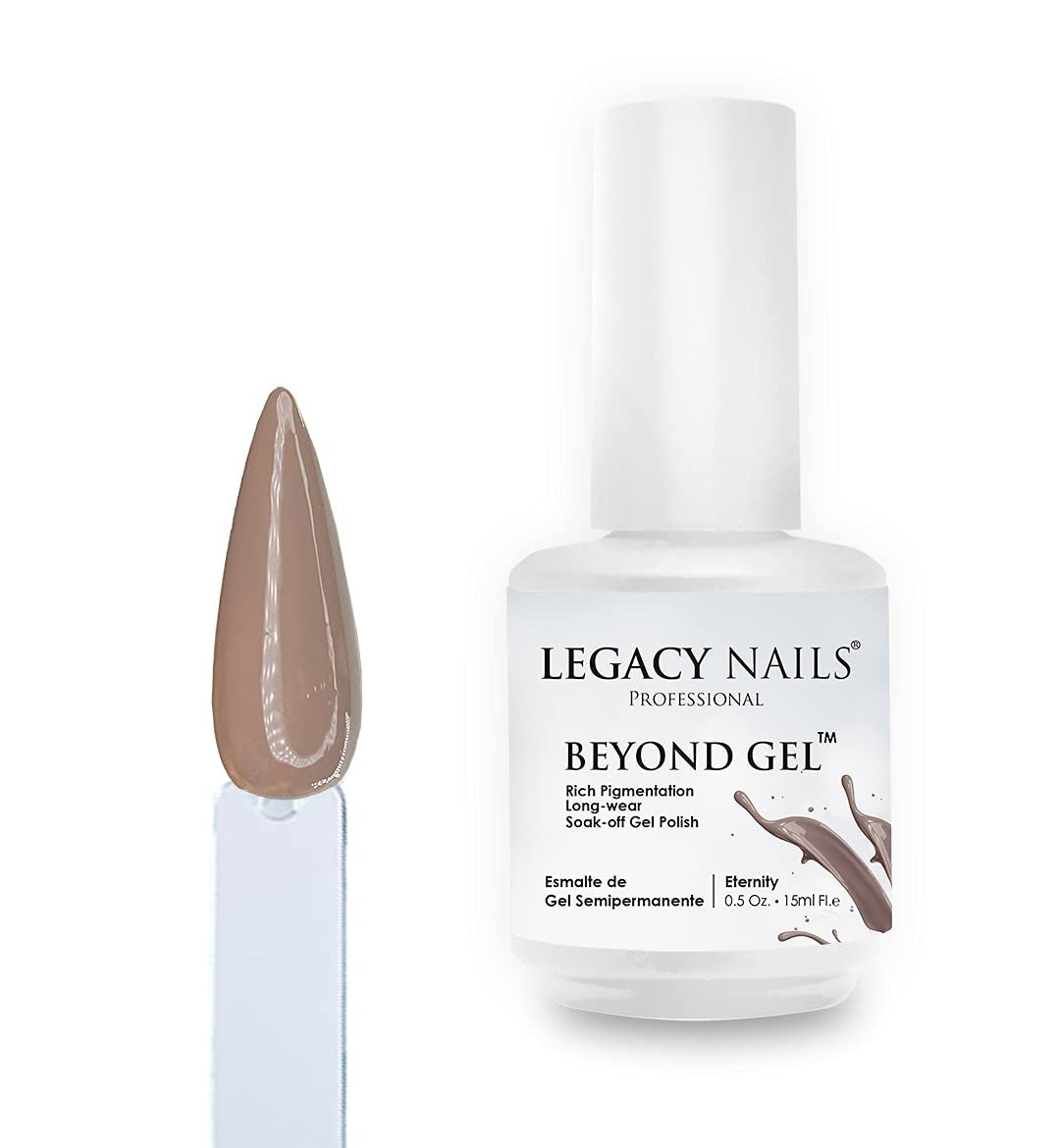 Professional Beyond Gel Soak-Off Nail Gel Polish Full Coverage Highly Pigmented Gel Nail Polish (BEYOND GEL - BEIGE 1/2 OZ)