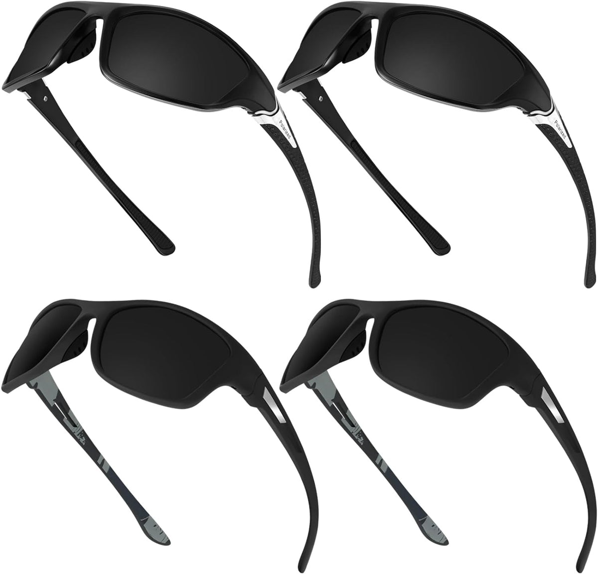 4 Pairs Men Polarized Sunglasses with UV Protection Driving Glasses Sports for Sport Outdoor Activities