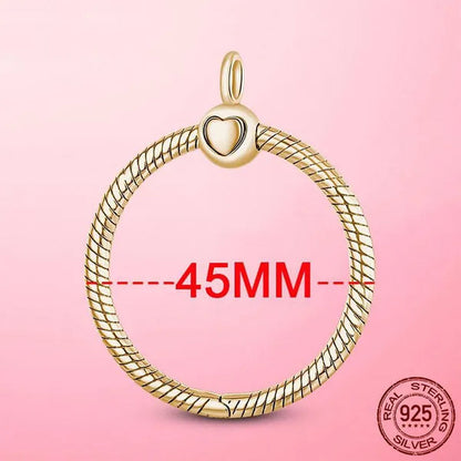 2023 Heart O Pendant 925 Sterling Silver O Pendant fit Original Cable Chain Pendant Necklace DIY Charm Beads Jewelry Anniversary Gift