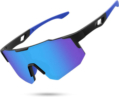 Polarized Sports Sunglasses for Men Women,Driving Fishing Cycling Mountain Bike Sunglasses UV400 Protection