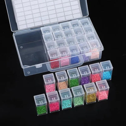 56/48/40/32/12 Diamond Painting Tools Accessories Beads Container Rhinestone Diamond Embroidery Stone Storage Convenience Box