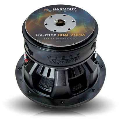 Harmony Audio HA-C152 Car Stereo Competition Carbon 15" Sub 2800W Dual 2 Ohm Subwoofer New