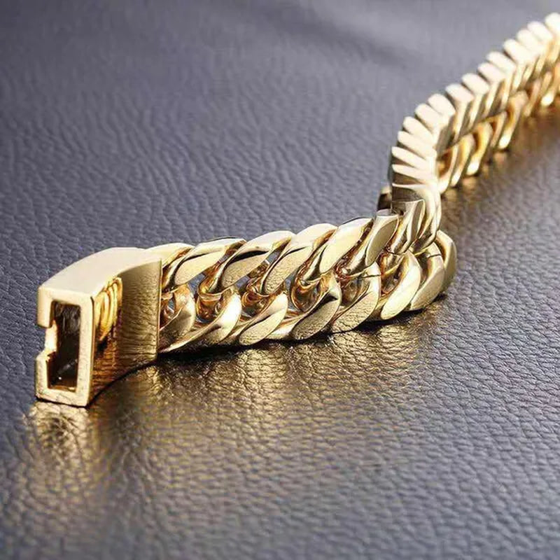 Luxury Fashion Creative Men's and Women's Bracelets Gold Black Silver Bracelets Party Hip-hop Bracelets Punk Bracelets Birthday Party Jewelry Gifts