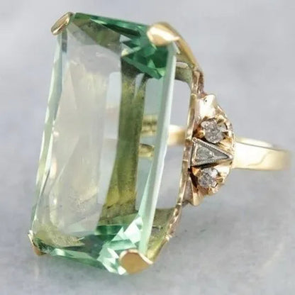 3 Carats Green Diamond Luxurious 925 Sterling Silver Women'S Engagement Wedding Love Ring Size 6-10