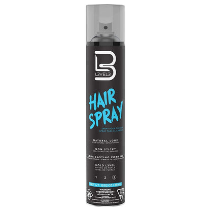 Level 3 Hair Spray - Long Lasting and Strong Hold Hair Spray - Great for Men and Women - Level Three - Suitable for All Hair Types