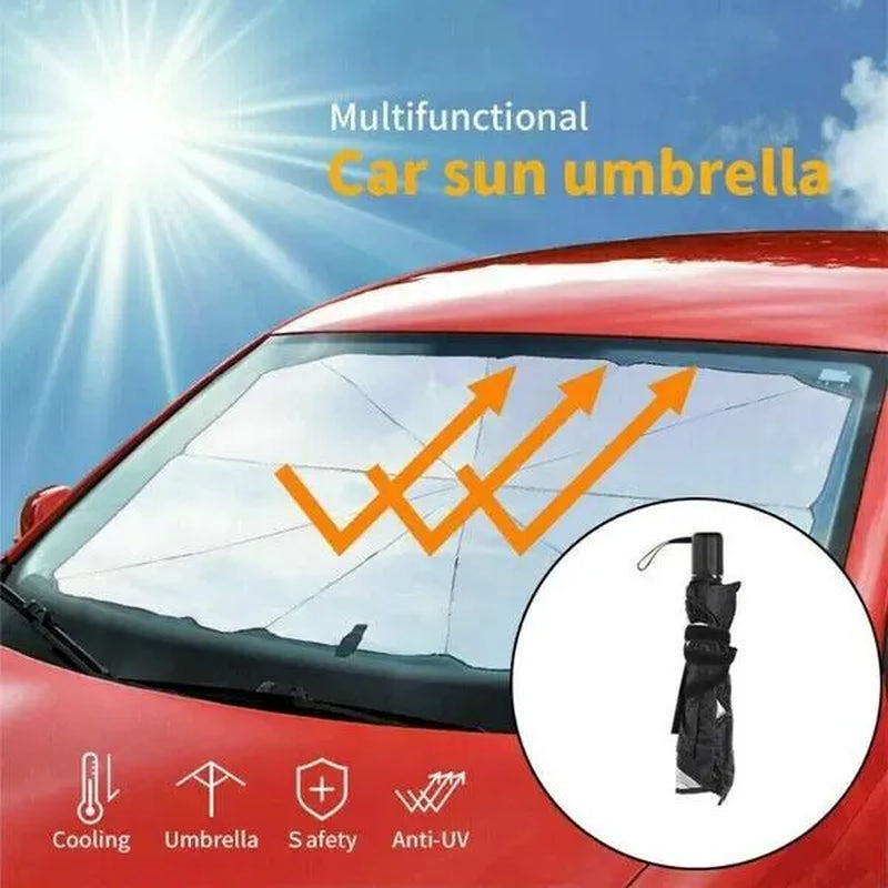 Car Sun Shade Protector Parasol Auto Front Window Sunshade Covers Car Sun Protector Interior Windshield Protection Accessories (Free Umbrella Bag)