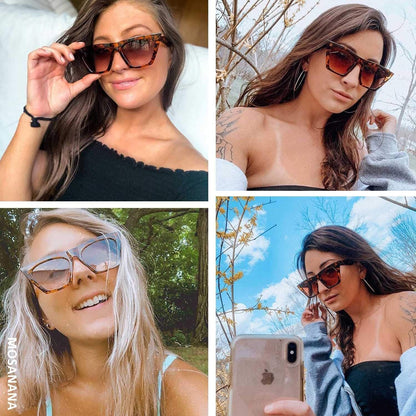 Square Cat Eye Sunglasses for Women Trendy Style Model-Shine