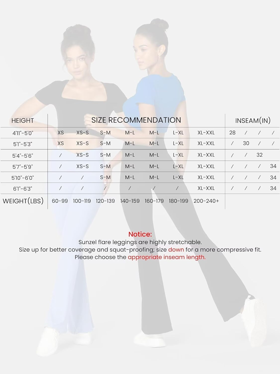 Womens Flare Leggings No Front Seam Flare Yoga Pants with Tummy Control Crossover High Waist and Wide Leg
