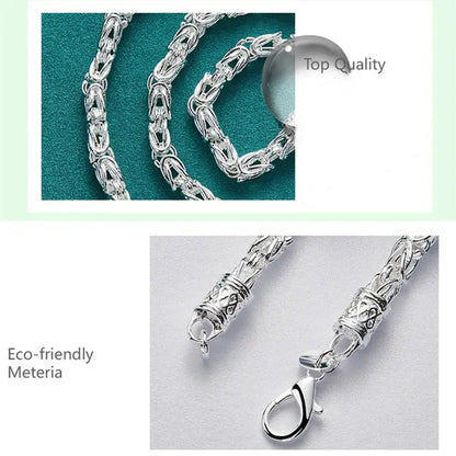 925 Sterling Silver Dragon Head Chain Necklace for Woman Wedding Party Engagement Jewelry Gift