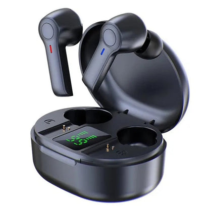 TWS Wireless Bluetooth5.0 Earbuds, HiFi Stereo Sound Bluetooth Earphones, Waterproof Sport Headset, Noise Cancelling Touch Control Headphones with LED Display Charging Case