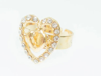 Dubai Gold Plated Heart Shape Necklace Set Fashion Crystal Wedding Bridal Costume Jewelry Ses