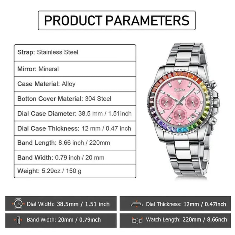 Women Rhinestone Watch Fashion Bling Casual Ladies Watch Female Quartz Rose Gold Watch Crystal Diamond Bracelet Watches For Women Montre Femme Relojes Damen Uhren Orologi Donna