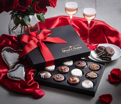 Chocolate Cookies Gift Box - Gourmet Assortment of Dark Chocolate Covered Cookies - Vegan, Kosher Certified Gift Basket for Birthdays, Anniversaries, and Special Occasions