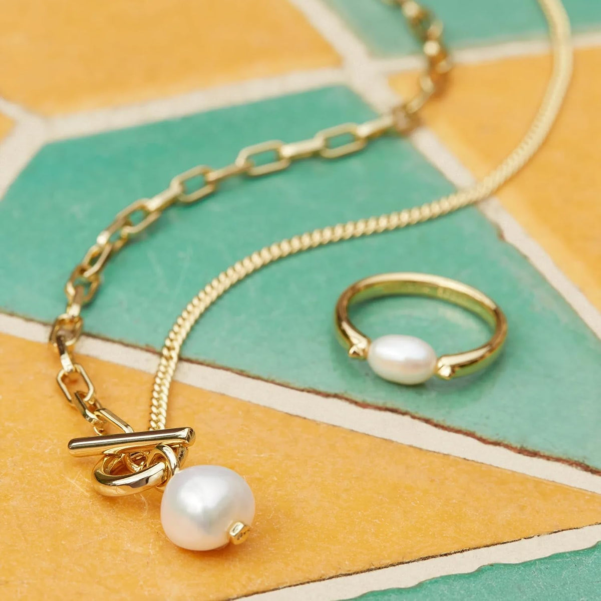 Leighton Pearl Band Ring