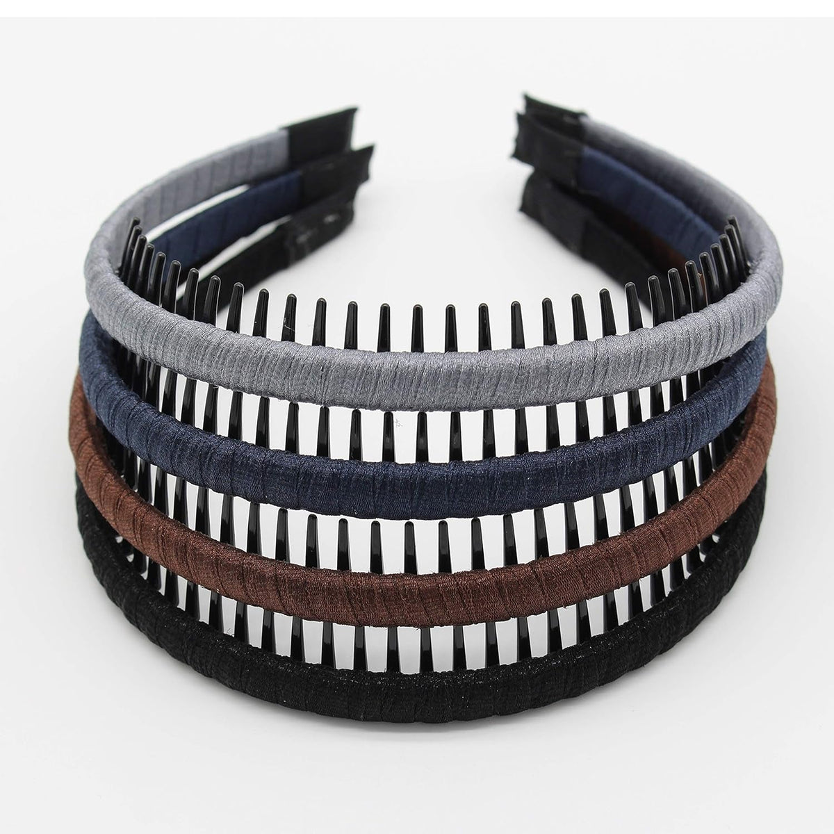 Fashion Hair Accessories Hair Band Headbands for Women/Girls Non-Slip Hairband Comfy Hair Hoop Resin Teeth Comb (4 Colors)