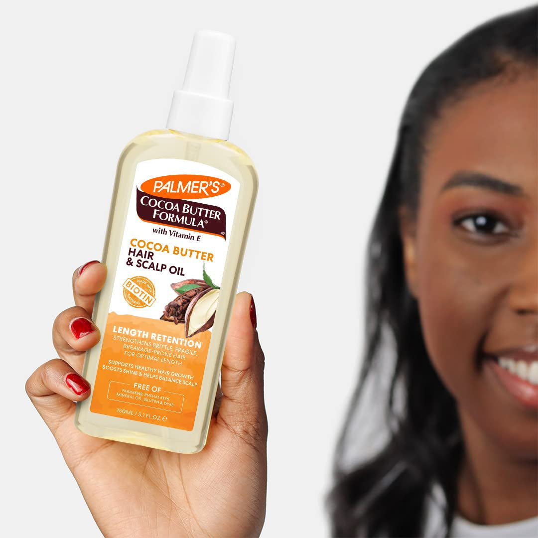 Cocoa Butter & Biotin Length Retention Hair and Scalp Oil, 5.1 Ounce