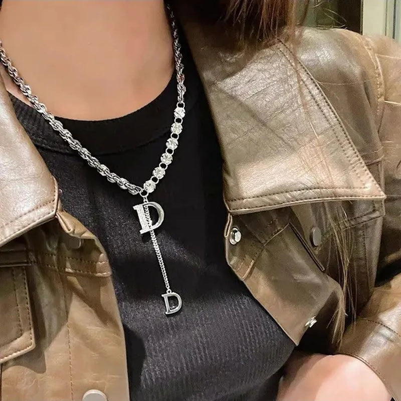 Fashion Luxury Jewelry Micro-inlaid Zircon Exquisite Necklace Bracelet Temperament Feminine Jewelry Accessories